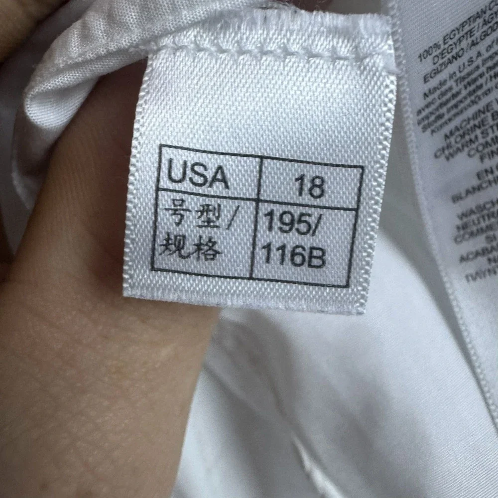 Brooks Brothers Golden Fleece Mens White Egyptian Cotton Tuxedo Shirt 18 35 - Picture 8 of 10